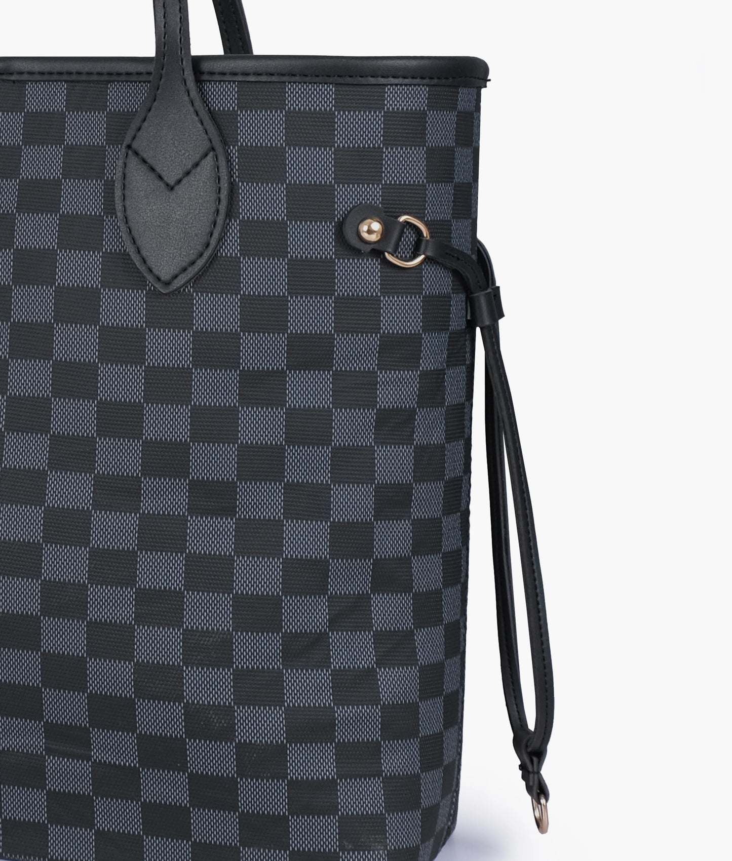 Black checkered neverfull tote bag